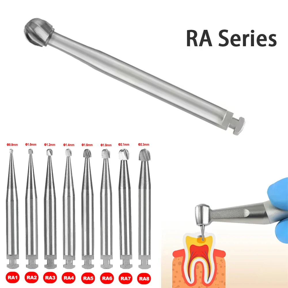 

5Pcs/box Dental Tungsten Carbide Burs Ra Round Bur for Low Speed Handpiece Shank Dentistry Lab Tools