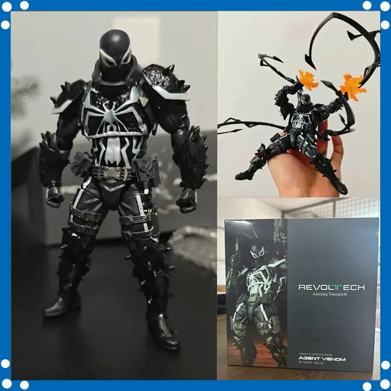 

Venom Revoltech Amazing Yamaguchi Figures Agent Venom Anime action Figure Model Eugene Thompson Revoltech Amazing Fantasy toys