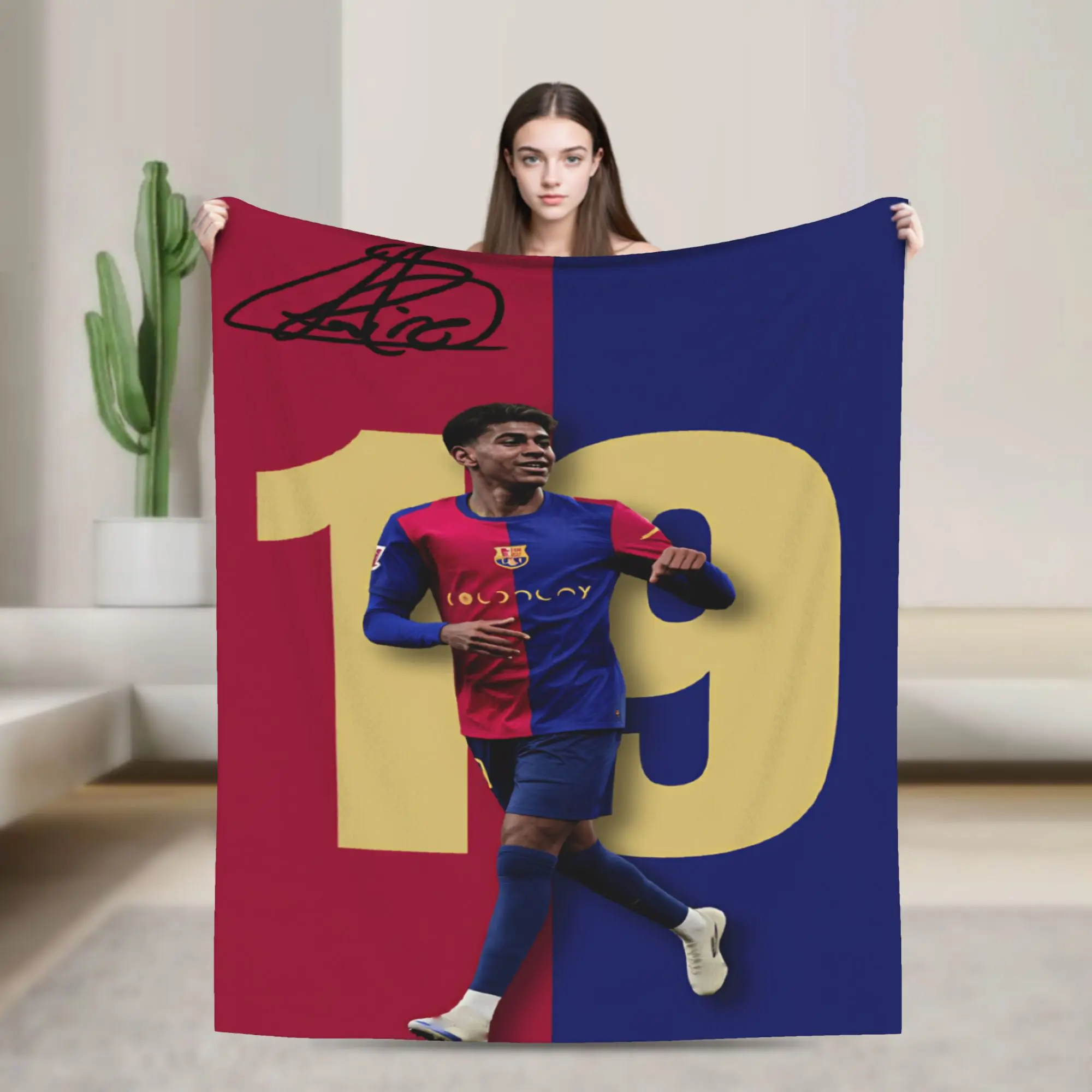 Warm Soft Bedding Throws Travel Car L-Lamine FootballStar y-Yamal Blankets  Flannel Bedspread For  Chair Novelty Sofa Bed Cover