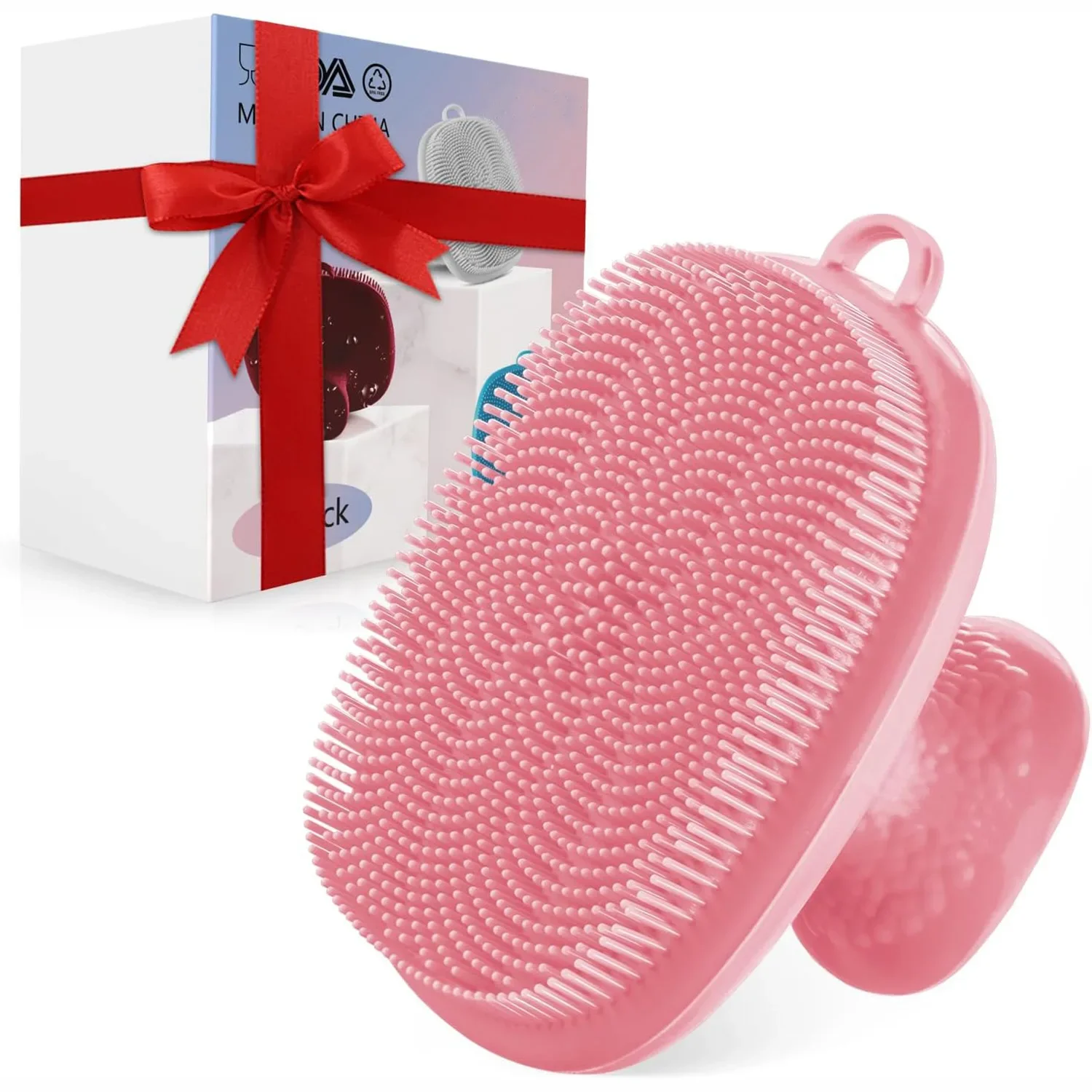 Handmatige siliconen reinigingsborstel, vierkante waterdichte exfoliërende schoonheidsborstel voor het verwijderen van mee-eters, gezichts- en lichaamsmassageborstel