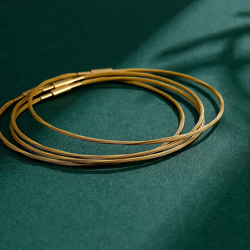 Unique Design Turnbuckle Twisted Wires Shape Bracelets Stainless Steel Gold Plated Daily DIY Jewelry Accessories For Women Gift