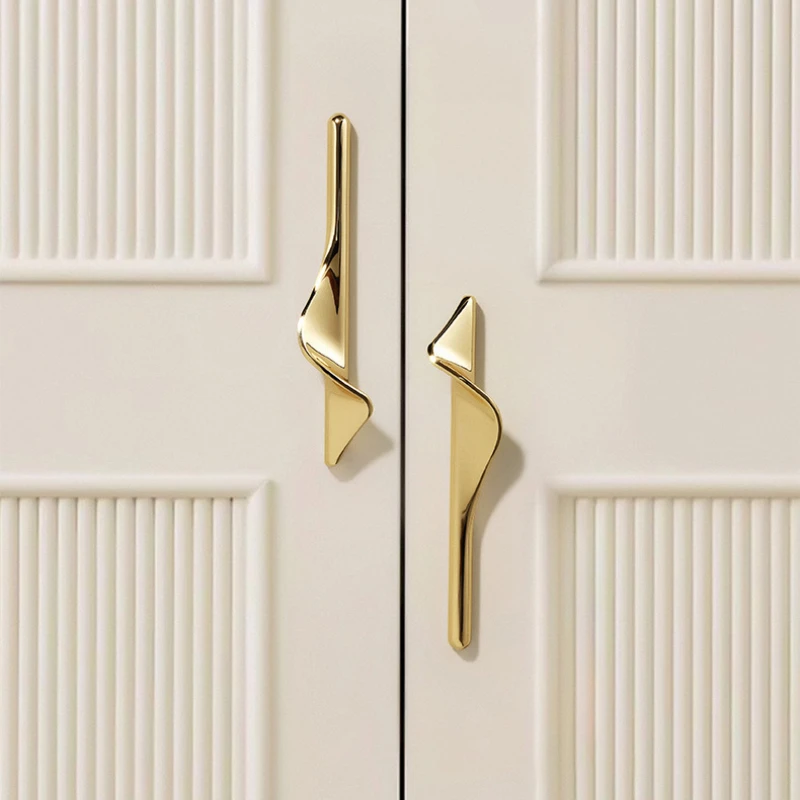 S-shaped Personality Art Wardrobe Door Handles Cabinet Drawer Handles Modern Simple Bookcase Dresser Kitchen Cabinet Pulls