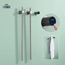 Toalheiro elétrico para banheiro, instalação oculta, wi-fi, controle de toque, toalheiro aquecido, aço inoxidável, secador de roupas