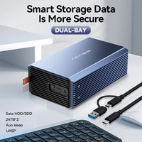 Acasis HDD Case 2.5/3.5 Inch Dual Bay External Hard Drive Enclosure Case HD Array SATA TO USB Hard Disk Array With RAID Function