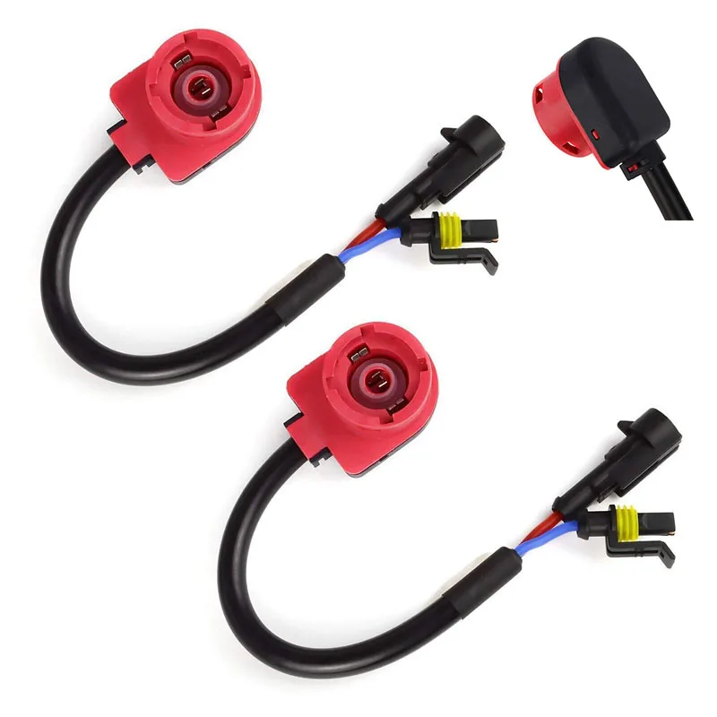 Adaptador de bombilla de Xenón HID de Metal, Conector de arnés, enchufe de Cable, 2 piezas, D2S, D2R, D2C