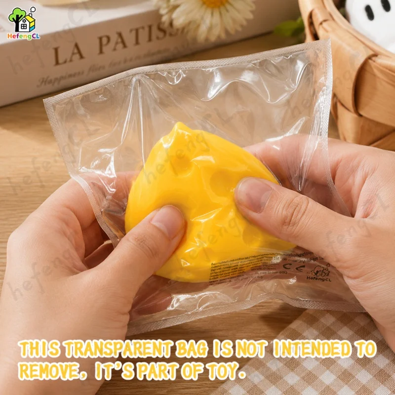 Realistic Cheese Block Squishy Toy, Soft Slow Rising Squeeze Fidget, Simulation Fake Food Desk Decor, Kawaii Stress Relief Toy