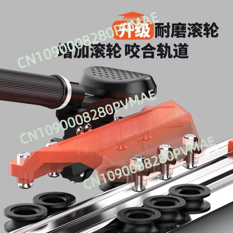 

Ручной плиткорез на 7 колесах, 1,8 м, с 3 режущими головками, для точной резки каменных плит, напольной плитки и плитки под керамогранит, с ножом-резаком