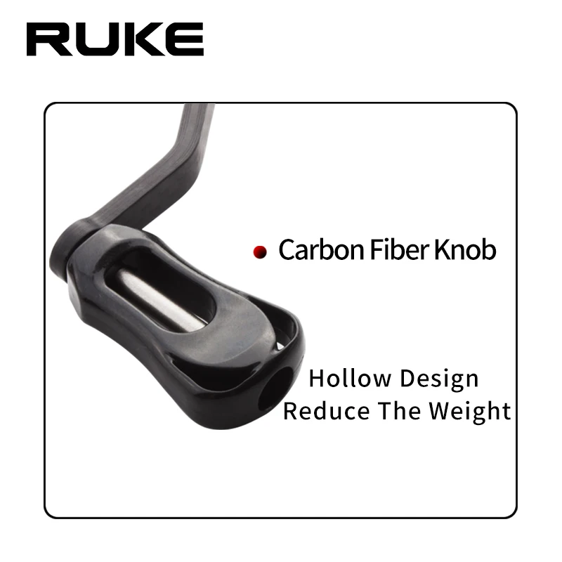 Ruke 1pc Fishing Reel Single Handle With Carbon Knob And Rocker For Shi/D Type Fishing  Spinning Reel DIY Accessory Light Weight