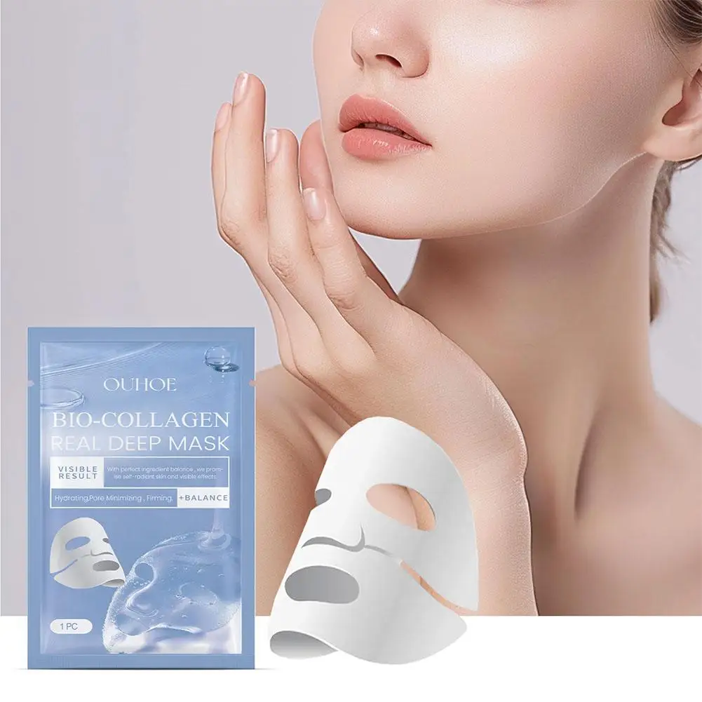 Bio Collagen Real Deep Moisturizing Mask Anti-Falten-Lifting-Gesichtsmaske mit löslicher Kollagenblattmaske aus Hydrolyse