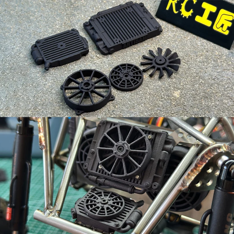 RC Simulate Cooling Fan Decoration for 1/10 RC Crawler TRX4 MJX SCX10 RC4WD Tamiya