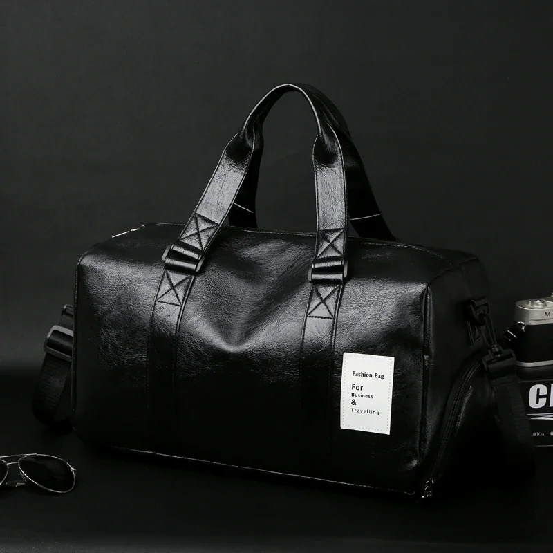 

Водонепроницаемая короткая дорожная сумка, тренировочная сумка для фитнеса, однотонная сухая и вместительная карманная сумка с отделением для влаги