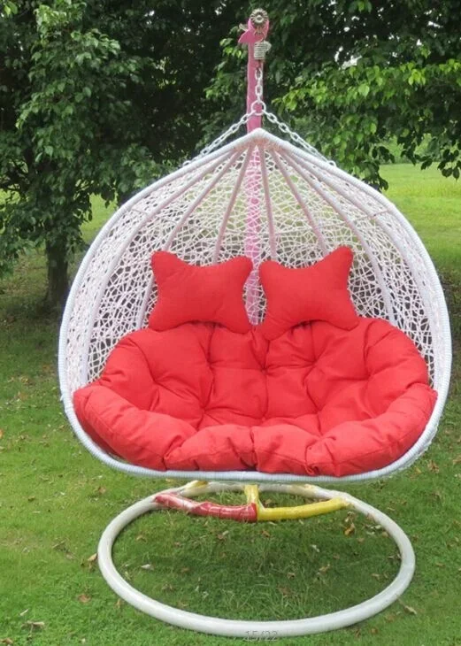 

#Modern Egg Shaped Rope Rattan Swing Chair Outdoor Furniture Natural Garden Swing Seat Chair Hanging Wicker Hammock Chair#