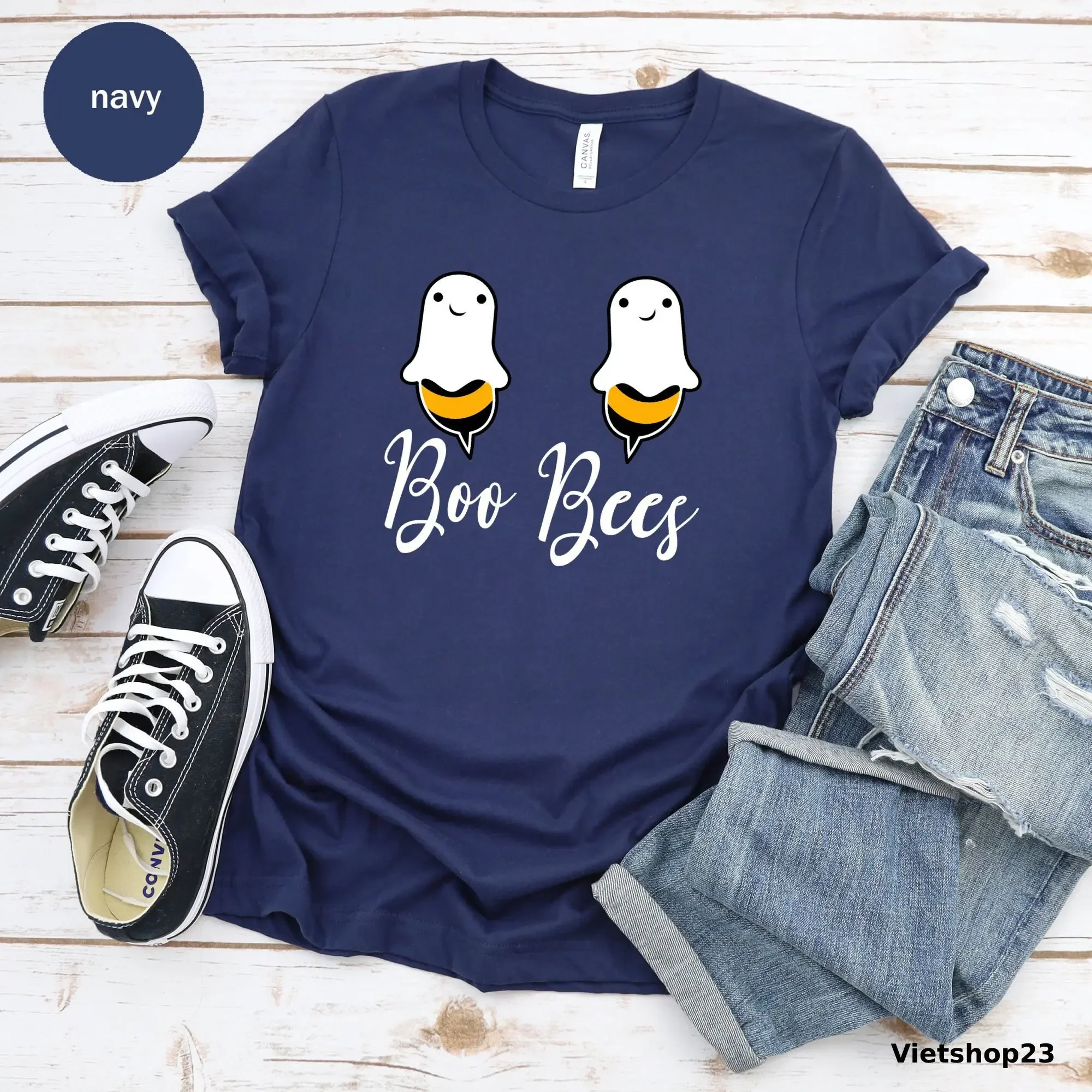 Boo Bees T Shirt Halloween For Costume Party Ghost