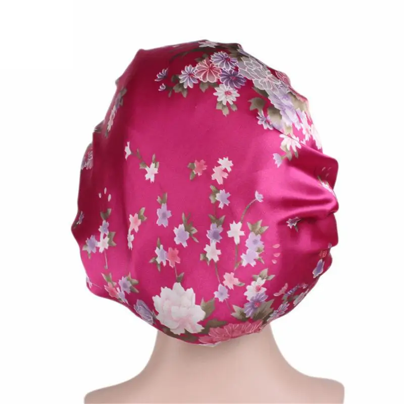 2/3/4PCS Women Sleeping Cute Design Comfortable Satin Fabric Night Sleeping Head Cover Stylish And Functional Salon Bonnet