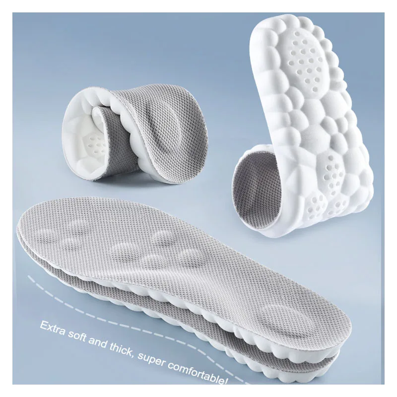 

Latex Massage Insoles for Feet Soft High-Elasticity Sports Shock Absorption Anti-slip Template Insole for Shoes Men Women Sole