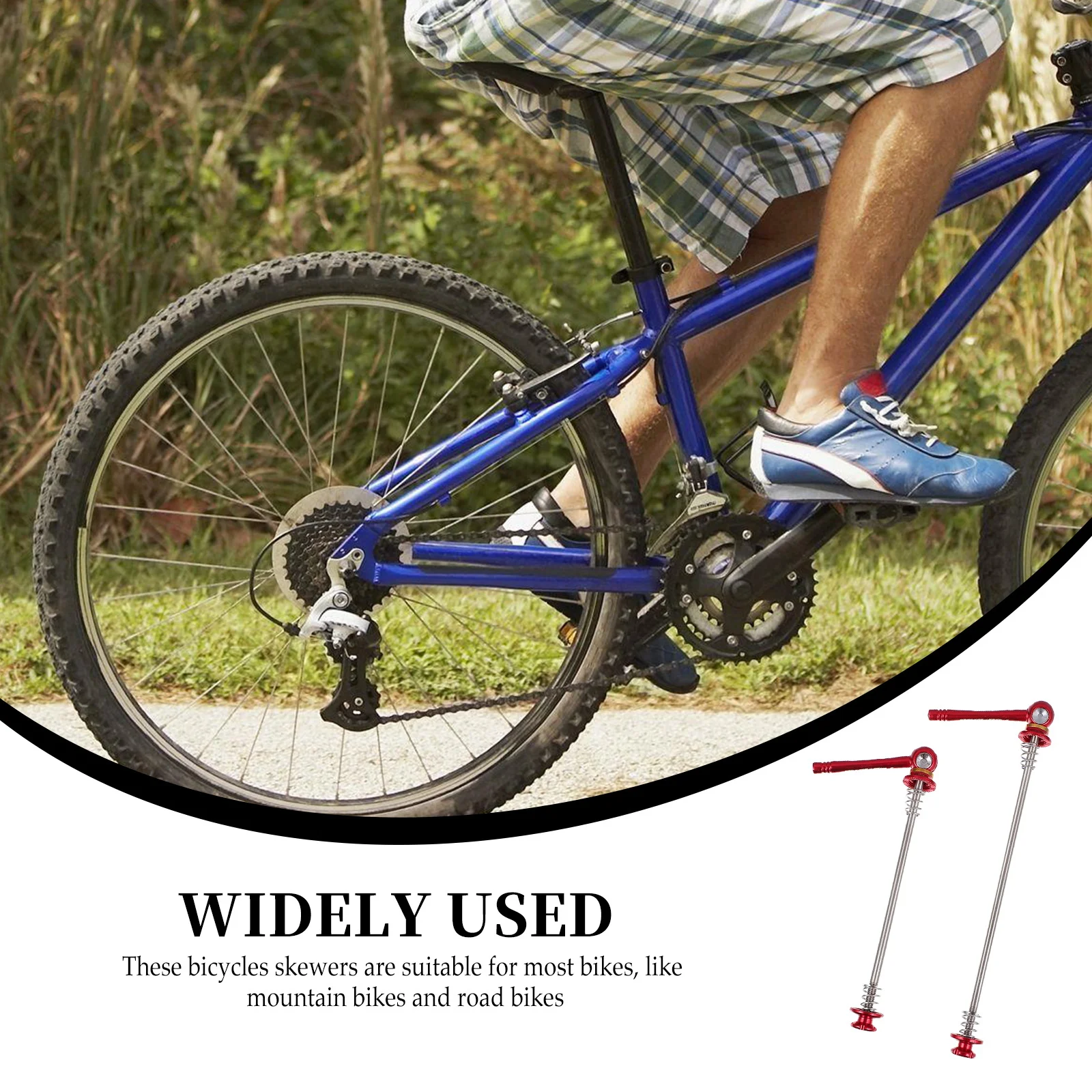 

1 Pair Titanium Alloy Quick Release Skewers Durable Mountain Road Bicycle Hub Skewer Portable Repair Cycling Accessories