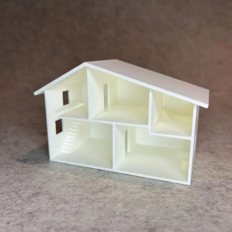 Hot Sale Unfinished White Miniature Dollhouse Model Multiple Rooms Smooth Surface For DIY Craft Kids Play