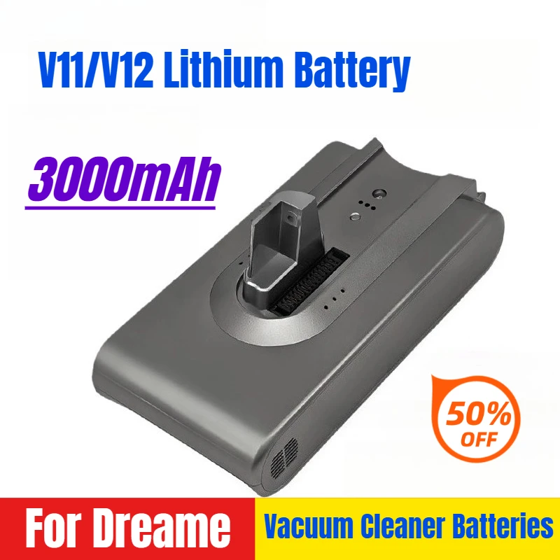 

3000mAh for Dreame Vacuum Cleaner Batteries V11/V12 Lithium Battery