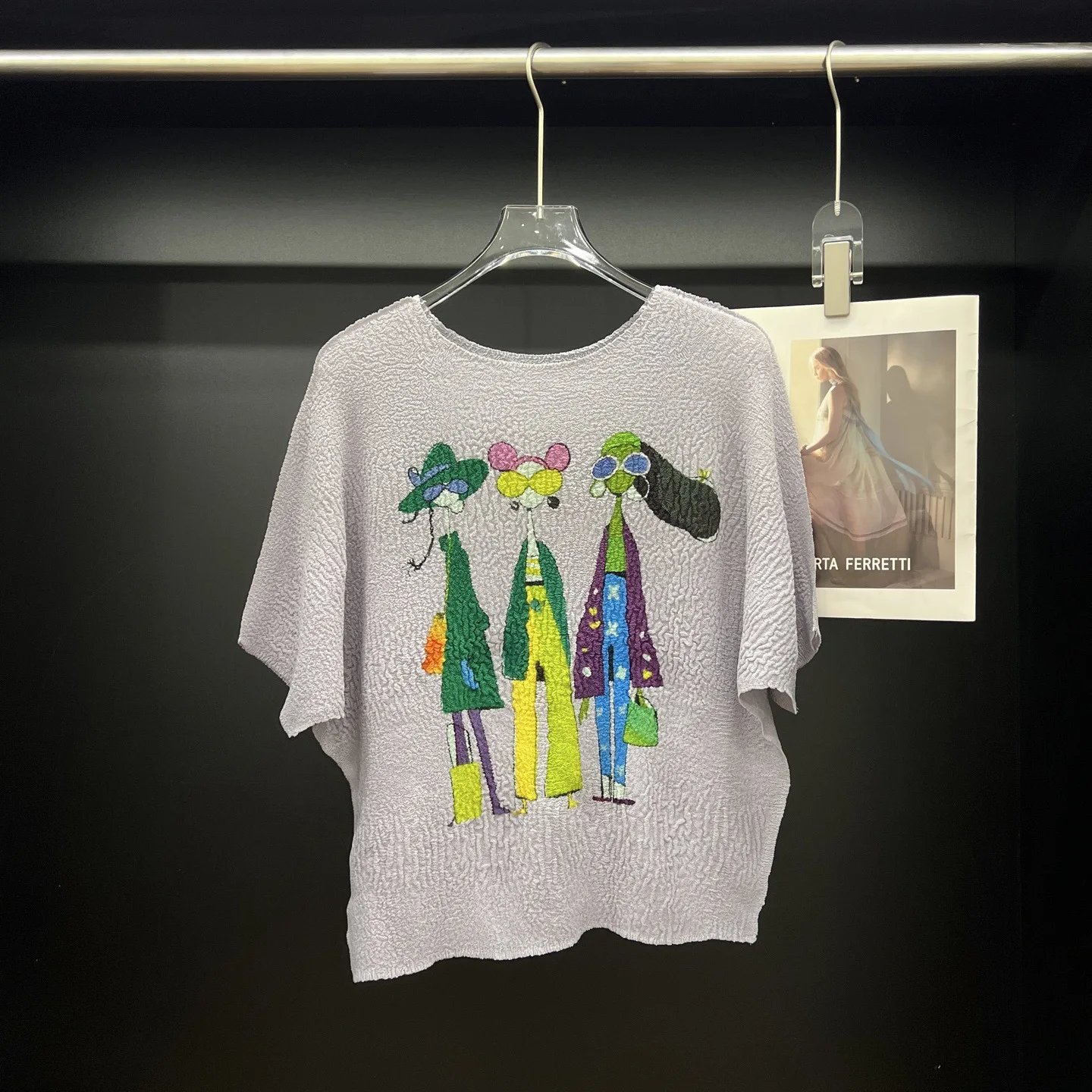 Miyake 2025 Spring/Summer New Fashion and Comfortable PlisseT-Shirt Top Crew Neck Pleated Short Sleeve Women's Clothing