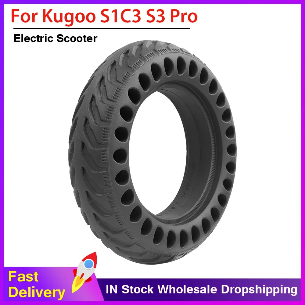 

8-дюймовая сотовая сплошная шина 200x50, пористая взрывозащищенная бескамерная шина для KUGOO S1/C3/S3 Pro, детали для электронного скутера 8,0x2,0