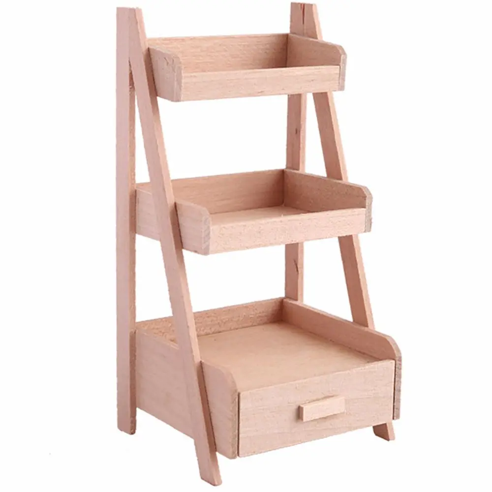 

1:12 Scale Photography Props Scenery Model Wood Stool Dollhouse Furniture Miniature Teatable Dolls Accessories