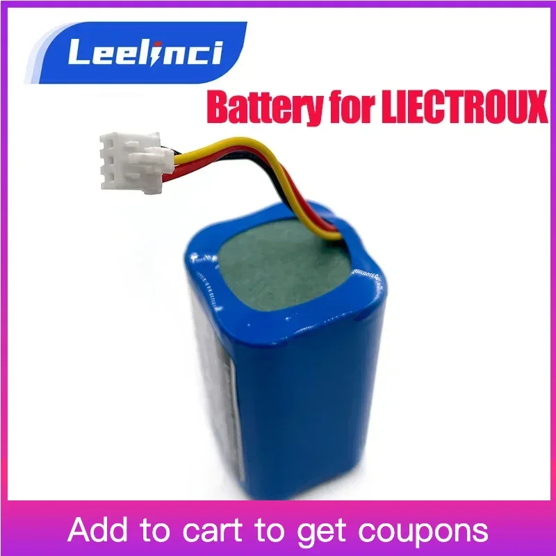 LEELINCI 14.8v 2600mAh Original Battery for LIECTROUX C30B E30 Robot Vacuum Cleaner, 18650 Lithium Cell,Cleaning Tool Part