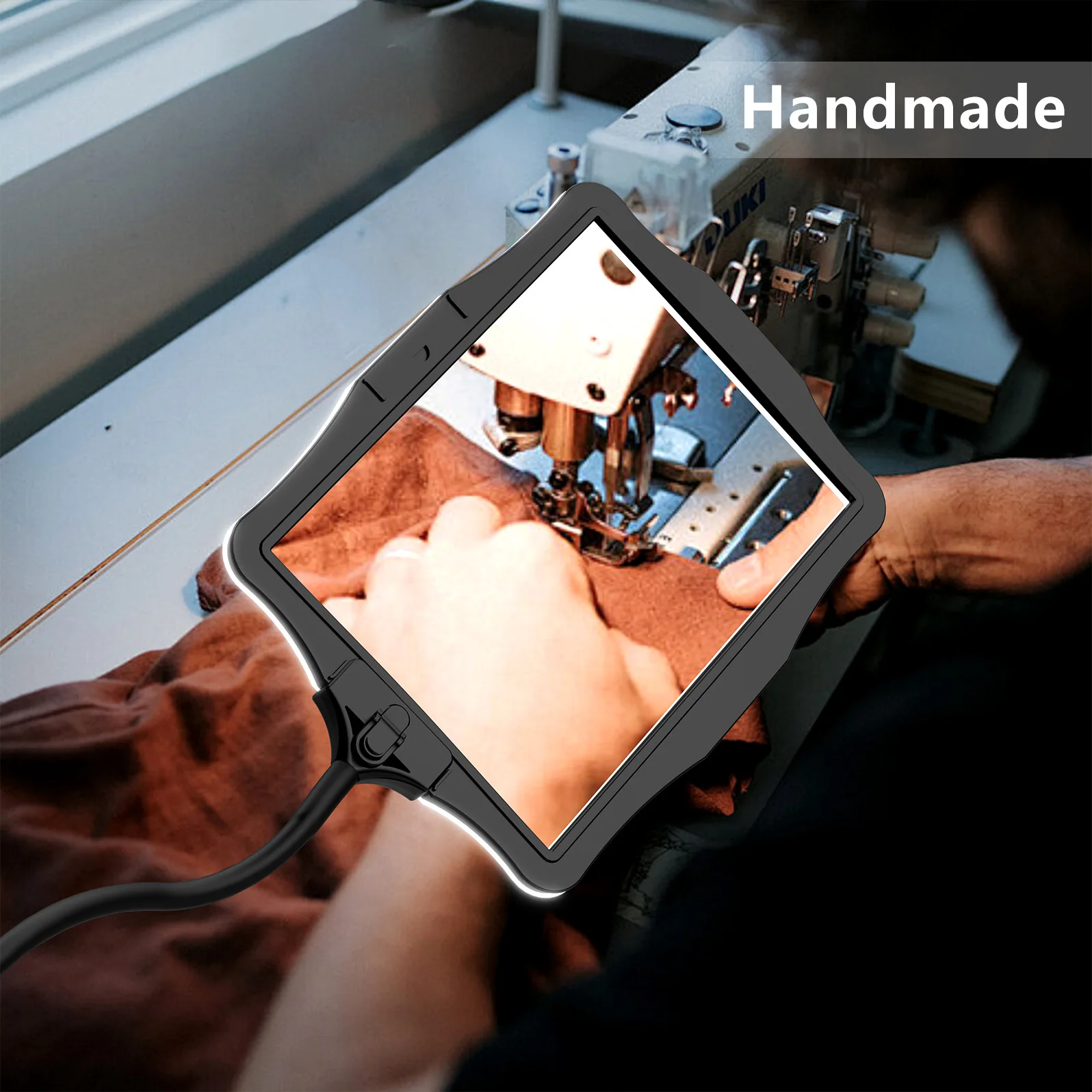 Desktop Magnifying Glass with Light, Portable, Foldable, Identification, and Ground Mounted Magnifying Glass