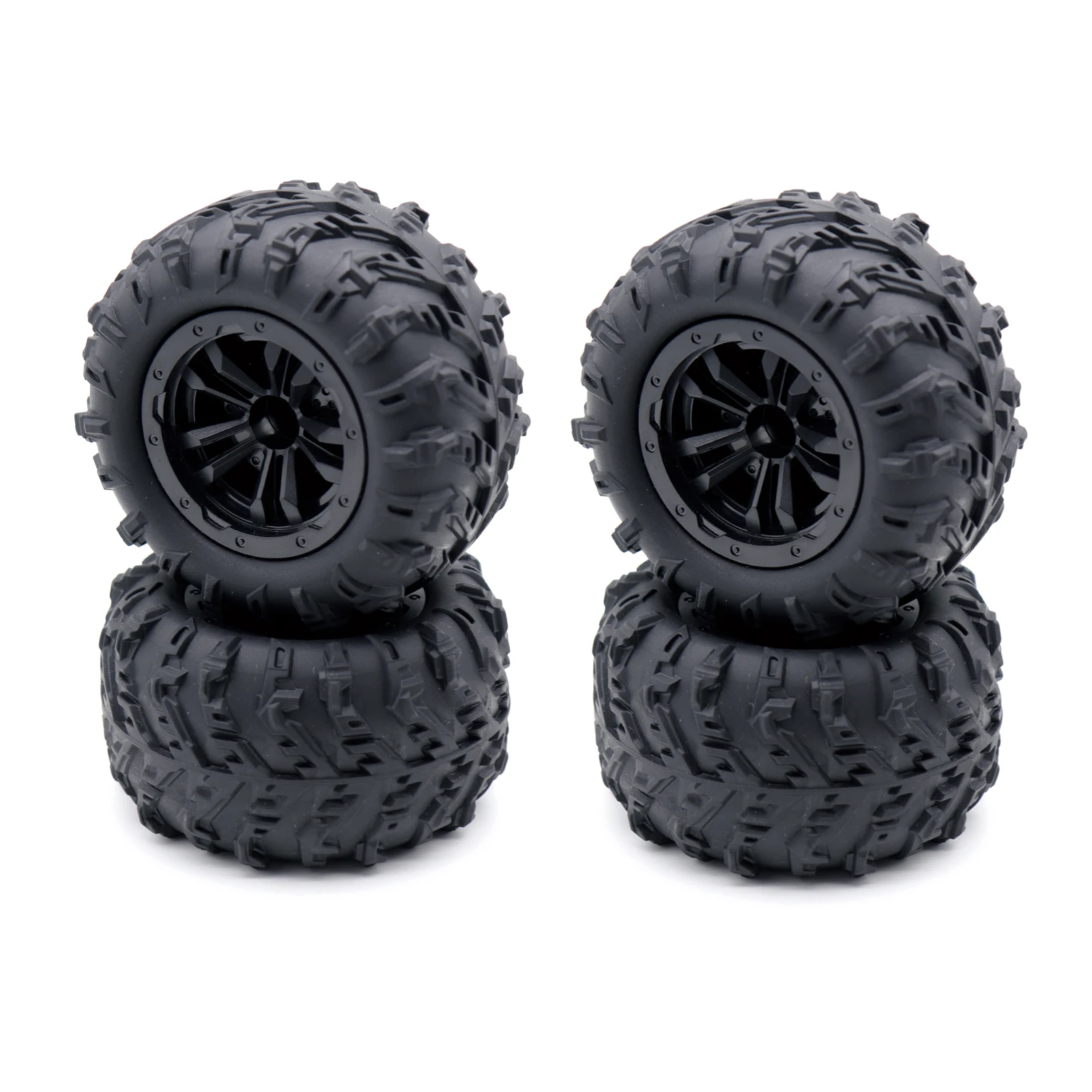 4PCS RC Car Rubber Wheels 12mm Hex Hub Replacement Tires for WLTOYS 144001 MJX Hyper Go 14210 HOSPEED HS14411 Off-Road Parts