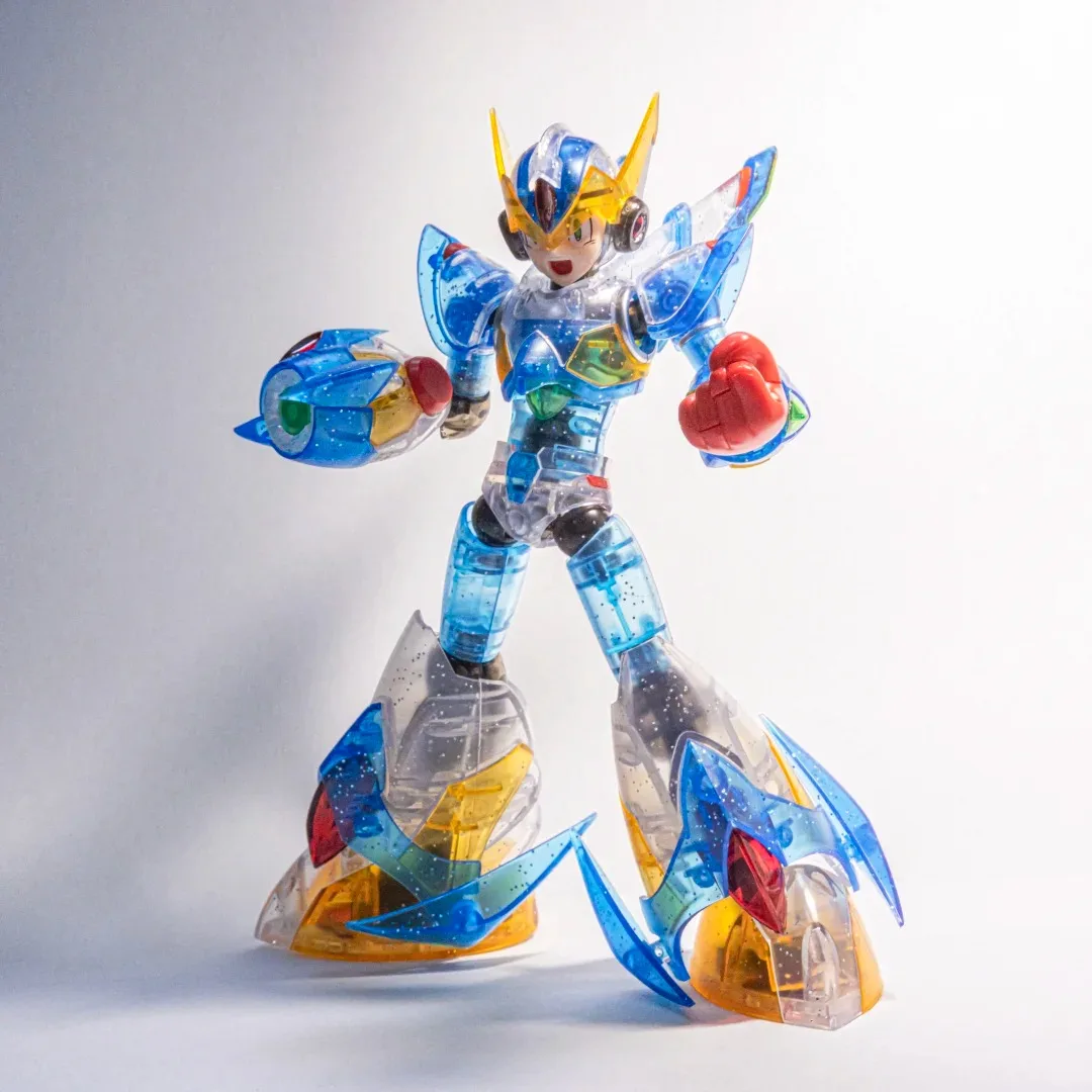 Farbtransparentes Rockman X KP701 Fifth Form Falcon Armor zusammengebautes Mecha-Modell, Desktop-Ornament, Sammlerstück, Hobbyspielzeug für Modellbau