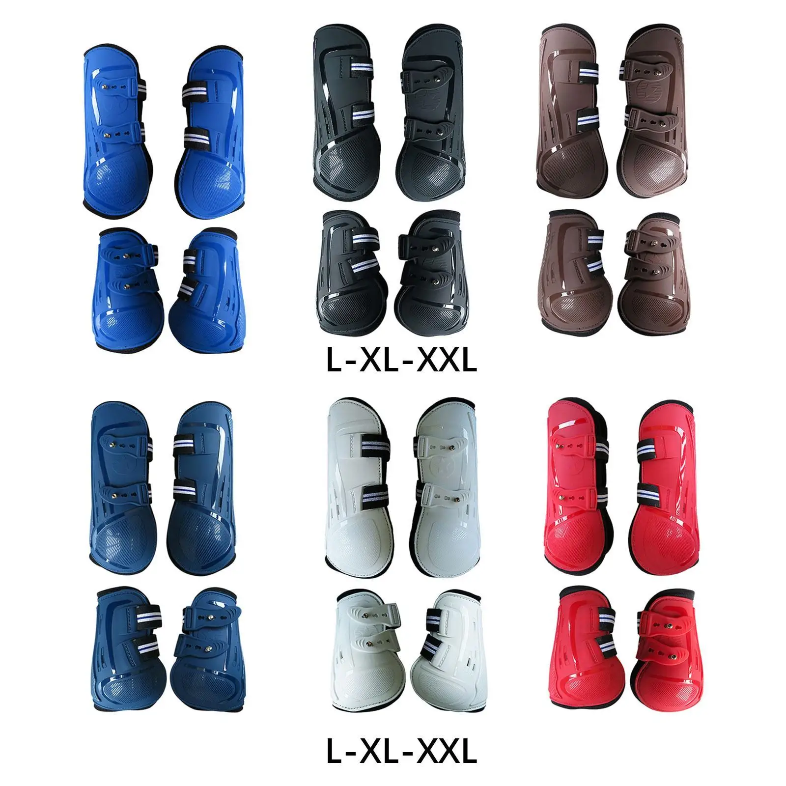 

4x Horse Boot Protectors Leg Wraps Leg Protection for Training Equestrian Accessories