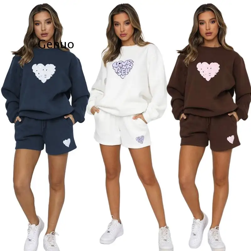 

Two Piece Sets Women Tracksuit Oversized Suit Spring Trouser Suits Female Sweatshirt Solid Sports Pullovers Sportswear