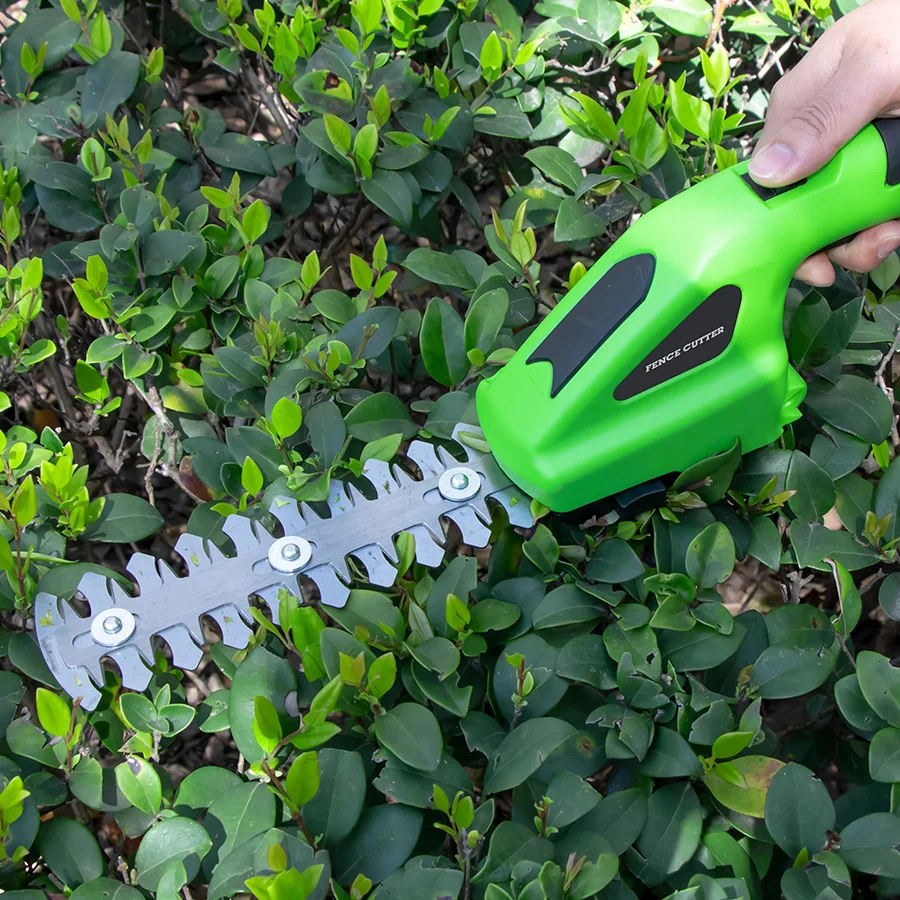 HILDA Electric Grass Trimmer 2in1 Battery Rechargeable Shear Hedger Pruning Scissors Garden Tool