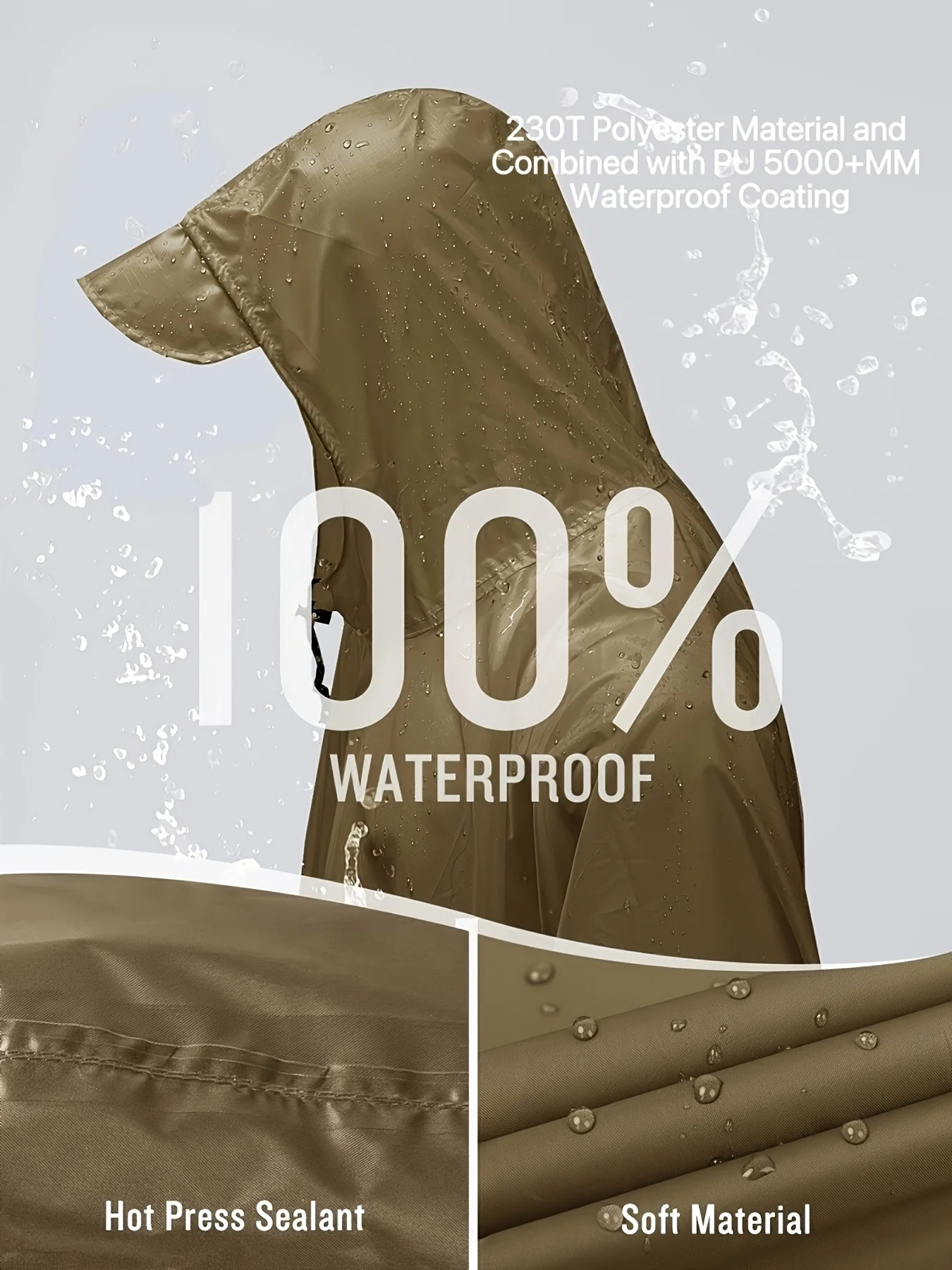 معطف مطر تكتيكي متعدد الوظائف  - مراجعة Camping Rain Poncho وسعره