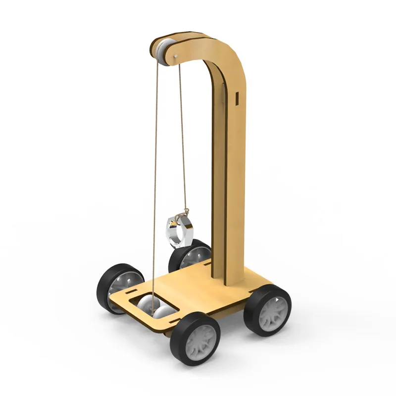 

Gravity Trolley Assembled Model Children's Scientific Experiment Equipment Set Diy Gravity Free Fall Transformation