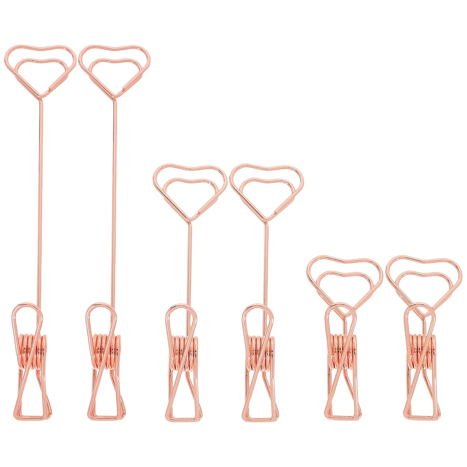 

6 шт. держатель для заметок, настольные органайзеры, подставка для карт, металлическая скрепка в форме сердца, офисные аксессуары, дисплей из стальной проволоки