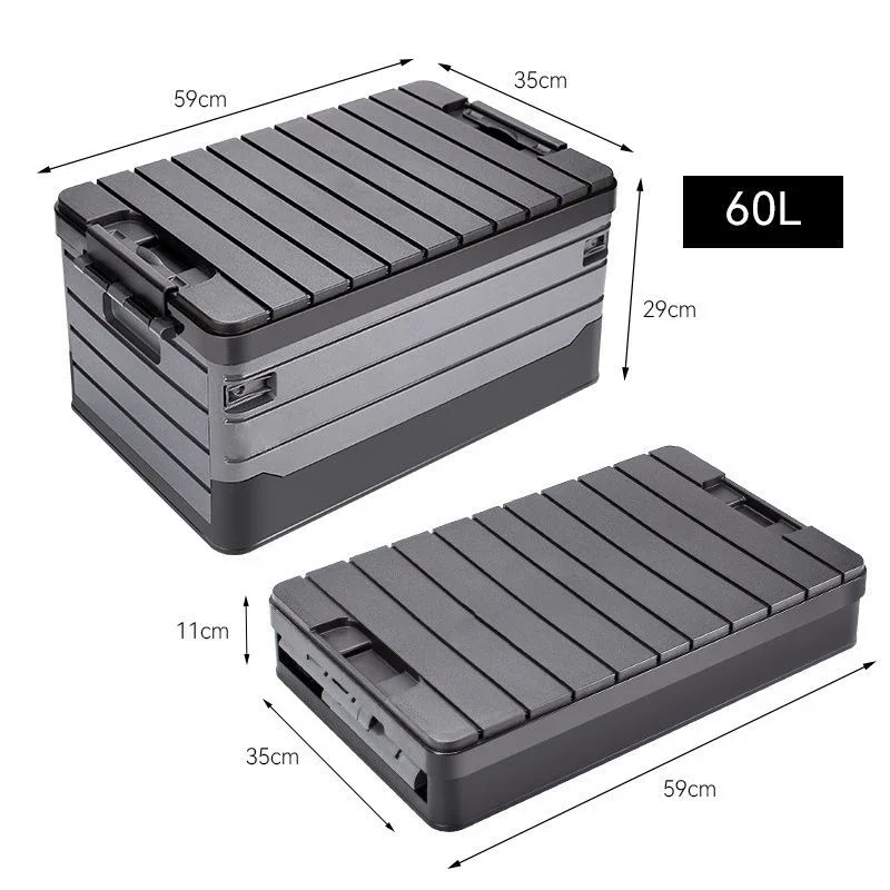 Folding Storage Box 60L Portable Large Capacity Storage Baskets for Car Outdoor Camping Picnic Storage Container Bins