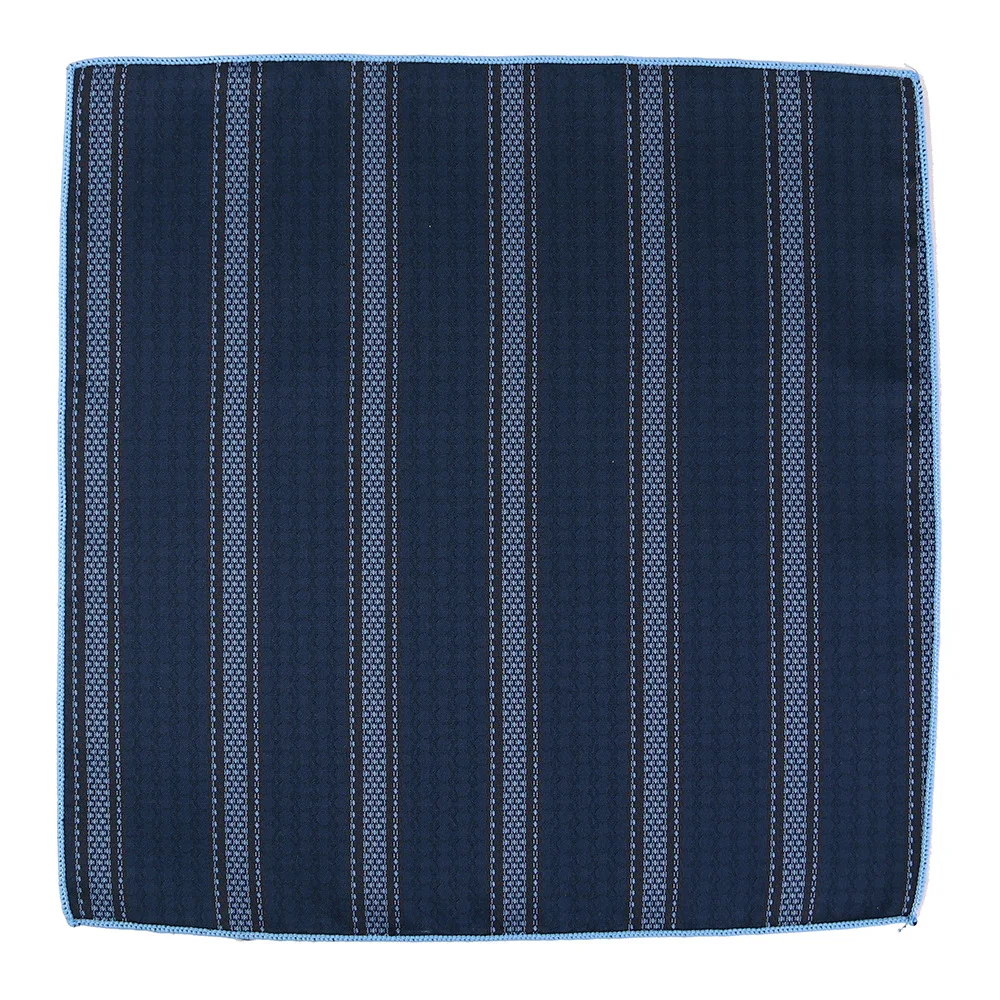 HUISHI – pochette de mariage pour hommes, carré pour costume, Jacquard bleu, accessoires de mouchoir pour hommes, points, rayures, motif à carreaux