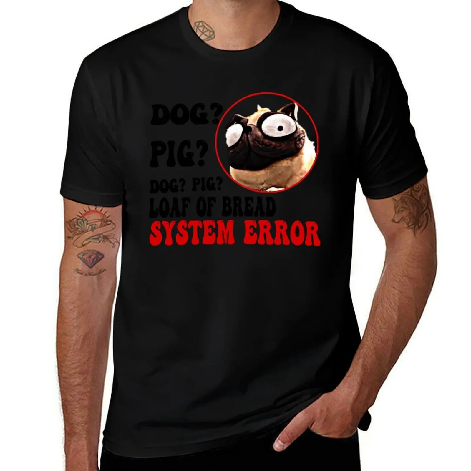 

Dog Pig System error theMitchells Vs The Machines T-Shirt Comfort Stretch Tee Shirt