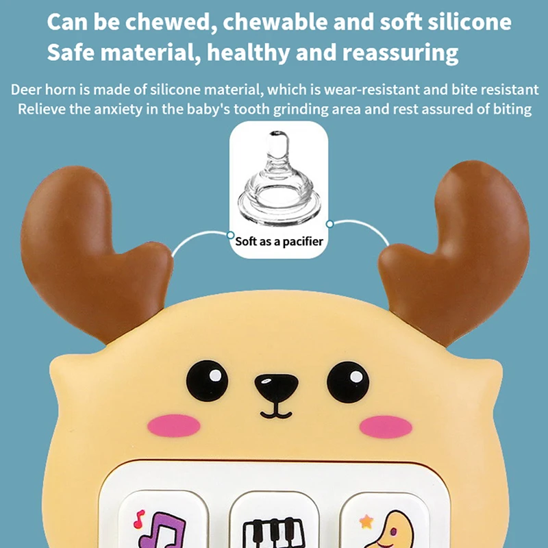 

Baby Music Sound Phone Toy with Teether Simulation Telephone Sleeping Toy Early Educational Gift for Kids Infant Birthday