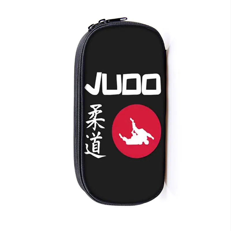 Cool Martial Art Judo Taekwondo Karate  Cosmetic Cases Pencil Holder Children School Supplies Case Kids Aikido Make Up Bag