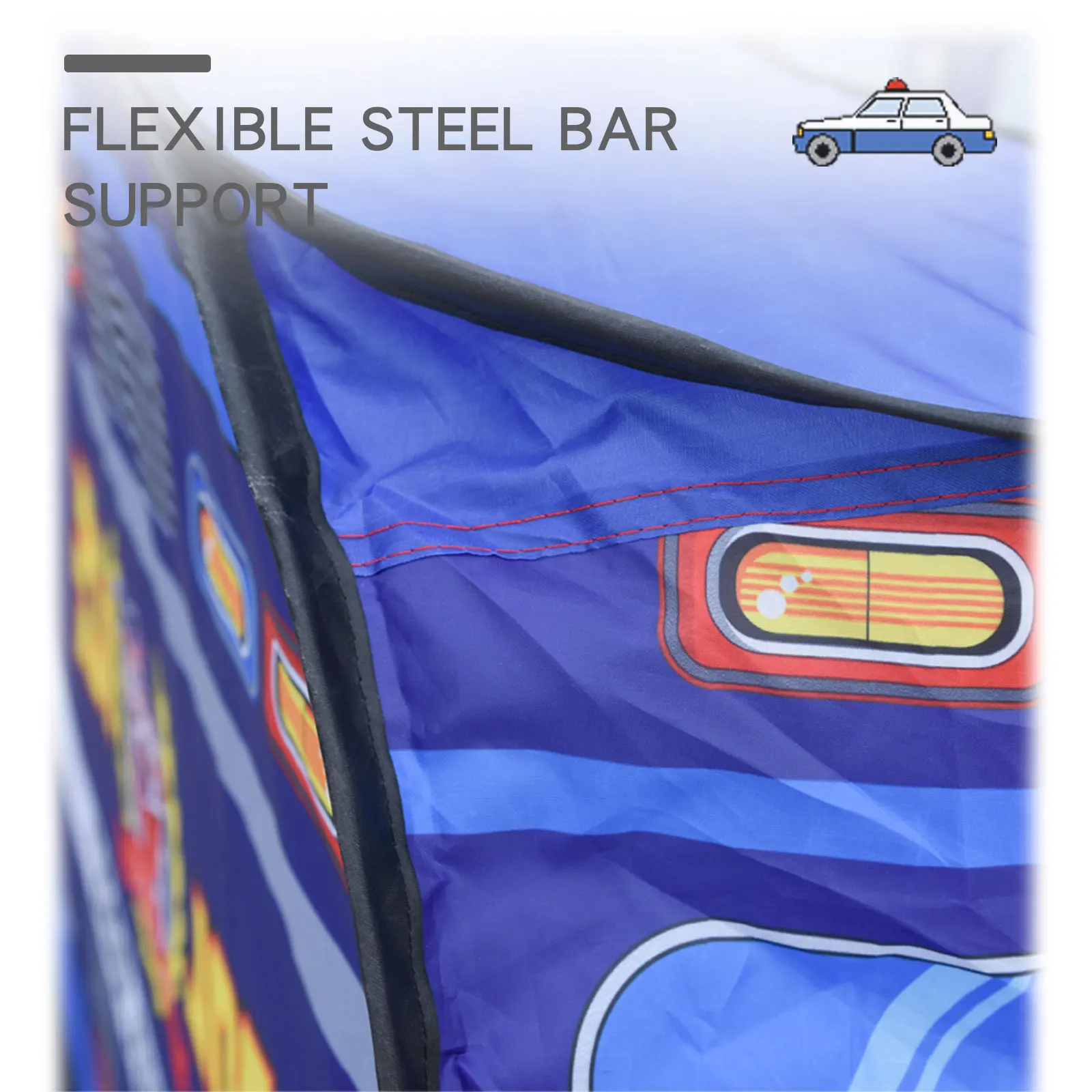 Children's car tent house  police car indoor and outdoor game house with sunroof toys