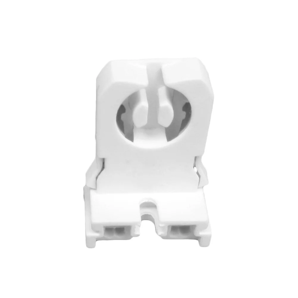 

50pcs Lamp Holder Durable Fireproof White Socket Household Light Holder Easy Install Dual End Powered Florescent Tube