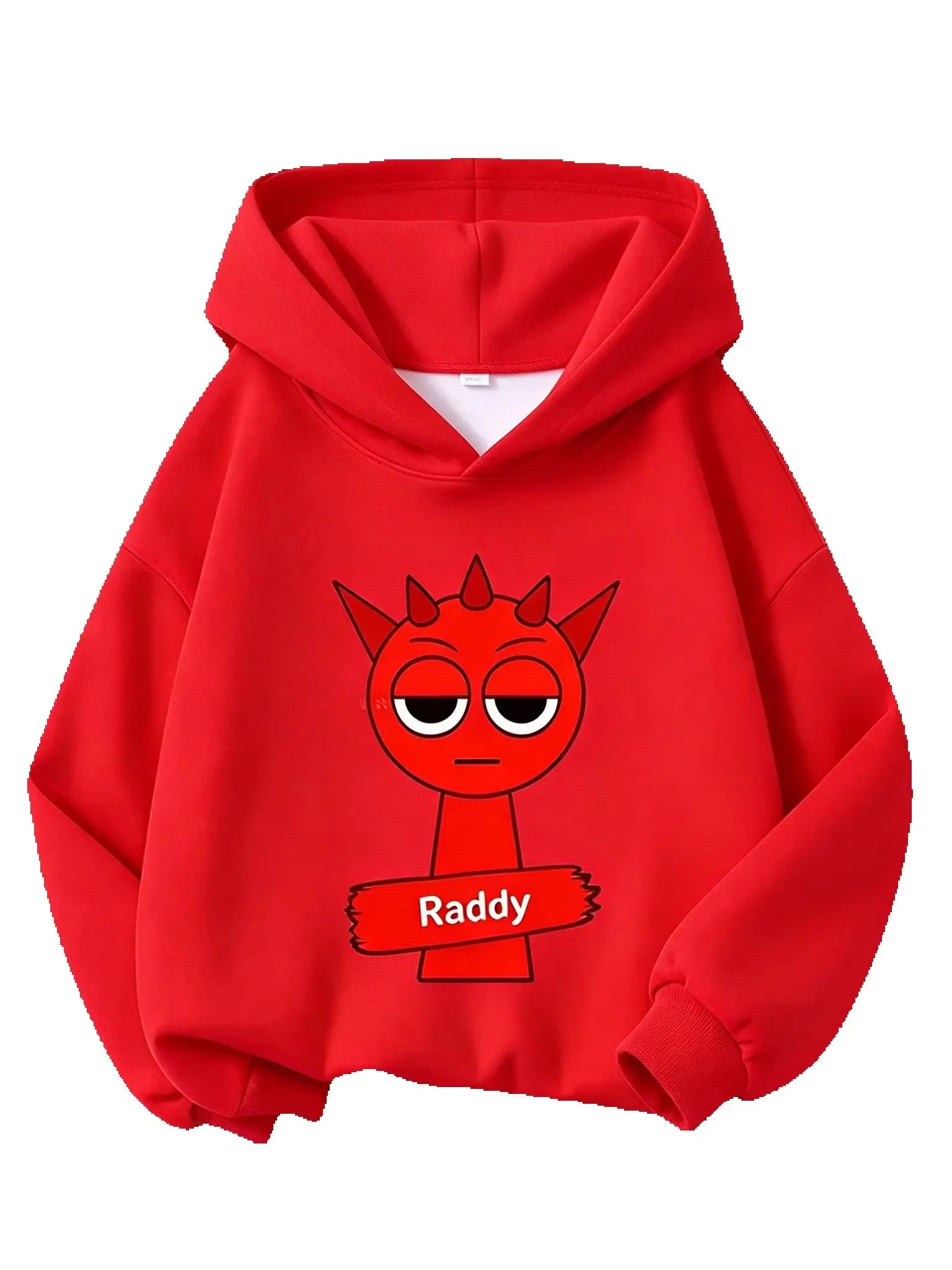 1pc S-Sprunki Thick Hoodie Anime Cartoon Fashion Unisex, For Kids Daily Wear,Pullover Hooded Sweatshirt, Casual Streetwear Top