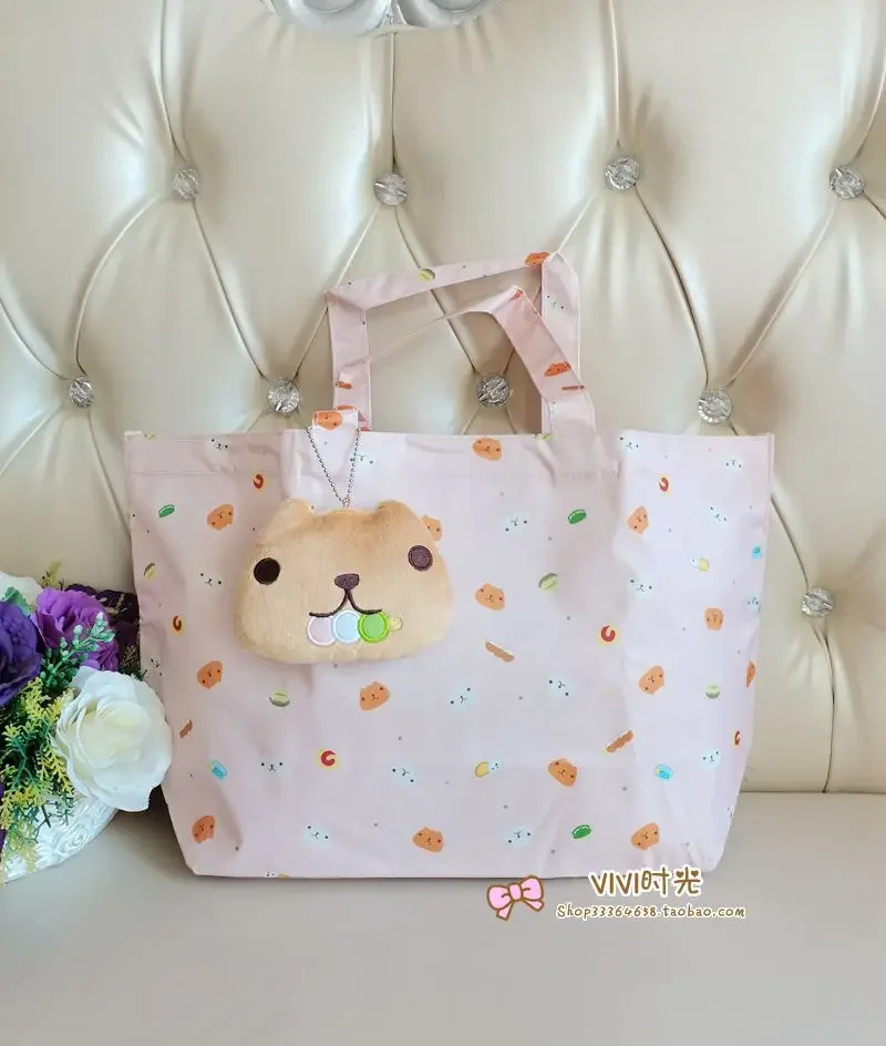 Torebki kapibara Kapibarasan z breloczkiem zestaw torebek dla kobiet Cute Kawaii Toto Lunch Bag Top damski rama do torebki