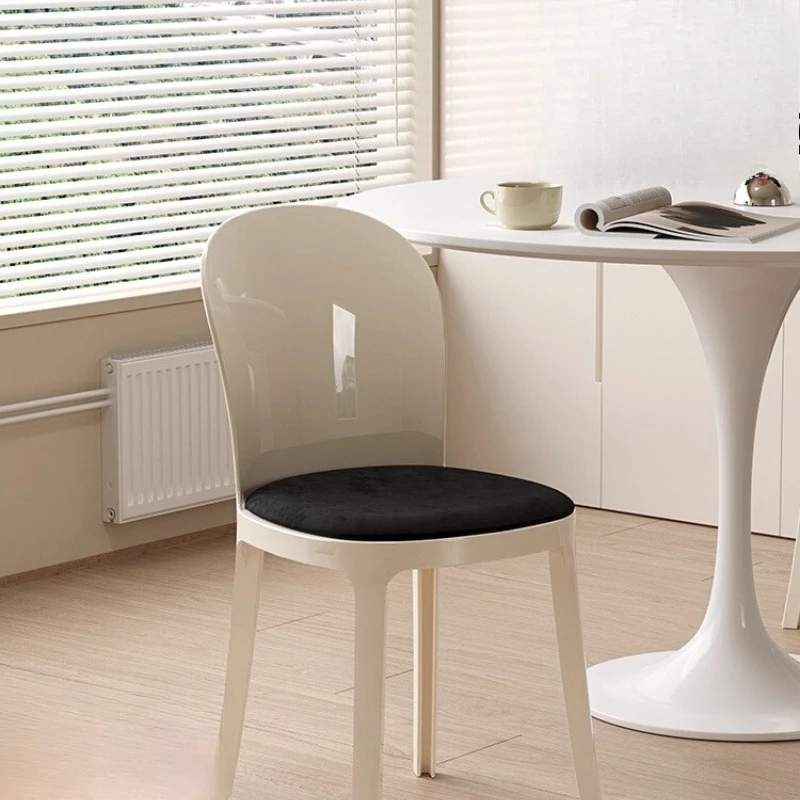 ee-Nordic Style Dining Chair Home Acrylic Plastic Chair Minimalist Modern Bedroom Chairs with Backrests Study Desk Chairs