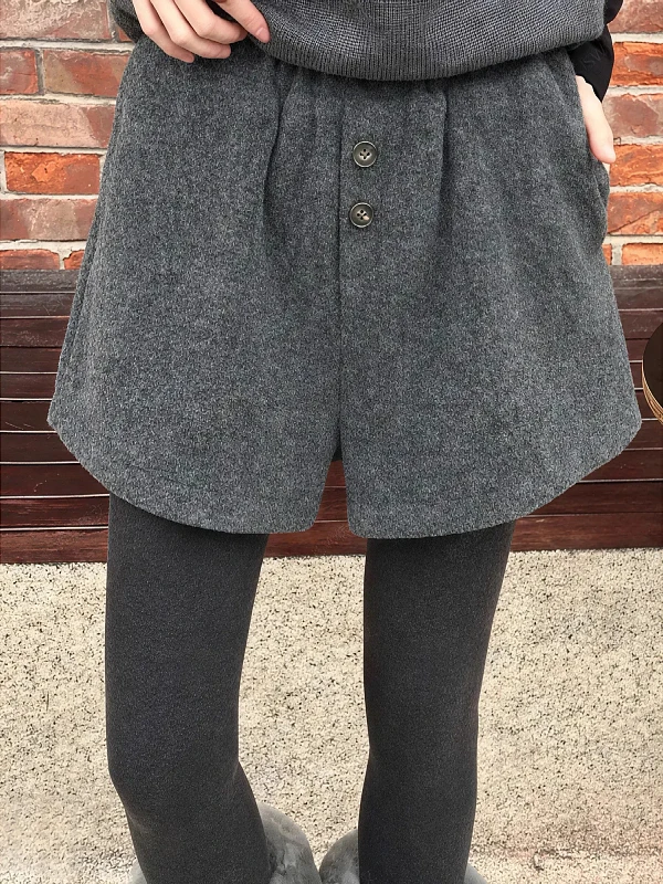 

High Waist Wide Leg Casual Woolen Pants for plus Size Women Faionable Autumn Winter New Sle Versatile Sli Trousers