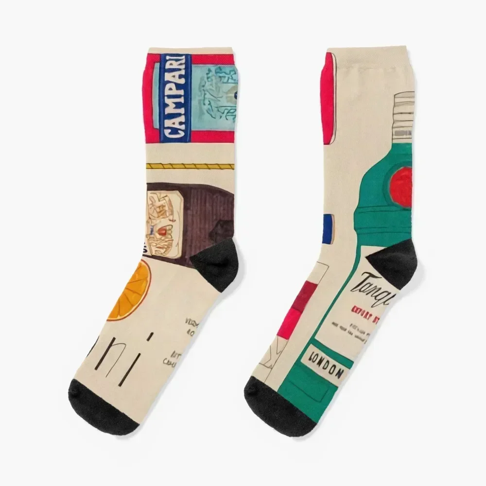 

Negroni Illustrated Recipe Socks summer Climbing tennis halloween Ladies Socks Men's