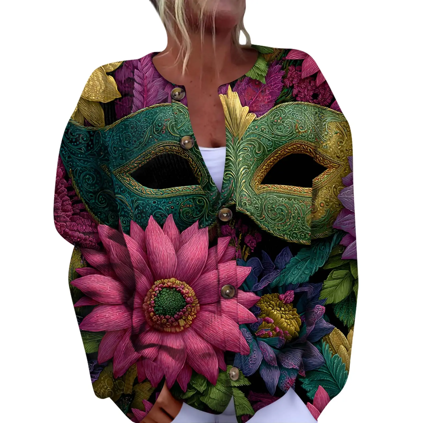 

Женский модный фестивальный вязаный кардиган с длинными рукавами и пуговицами спереди, куртка Chaqueta Mujer, женские пальто, женские зимние