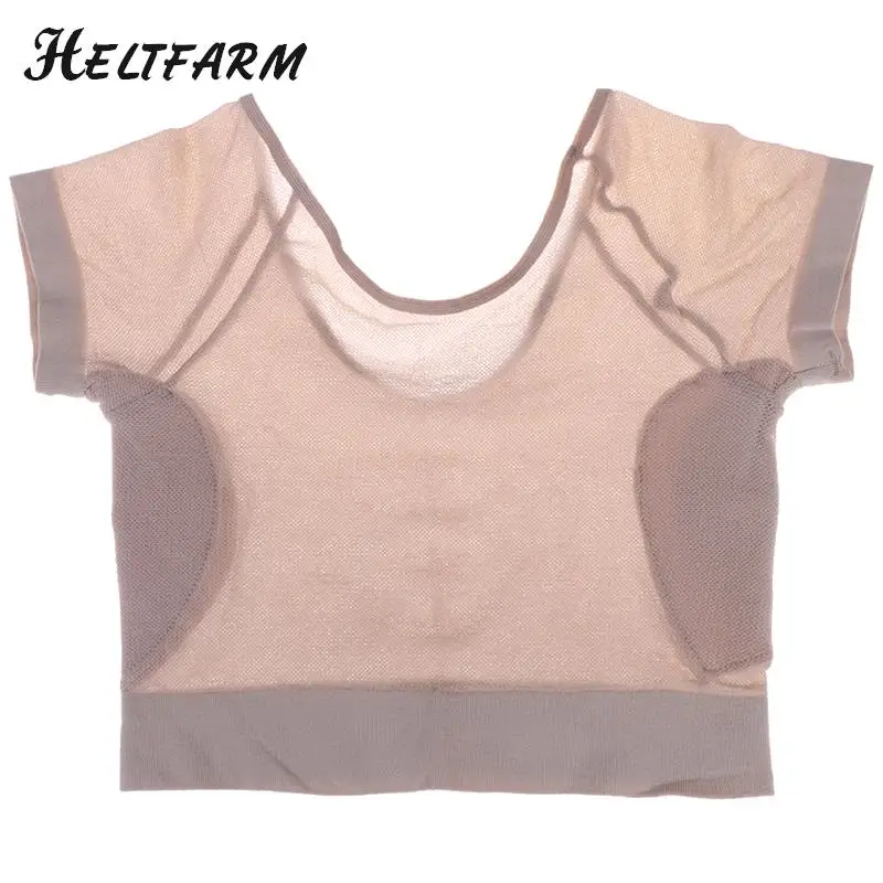 1pcs Reusable Underarm Sweat Pad Vest Menopause Shield T-shirt Shape Sweat Pads Washable Underarm Armpit Sweat Pads