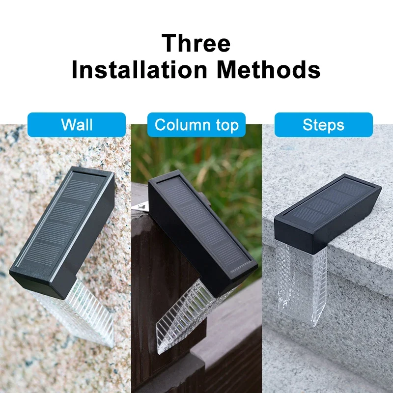 Wall Light Waterproof Induction Staircase Step Lights New Solar Powered Motion Outdoor Garden Decoration Courtyard Sensor Lamp